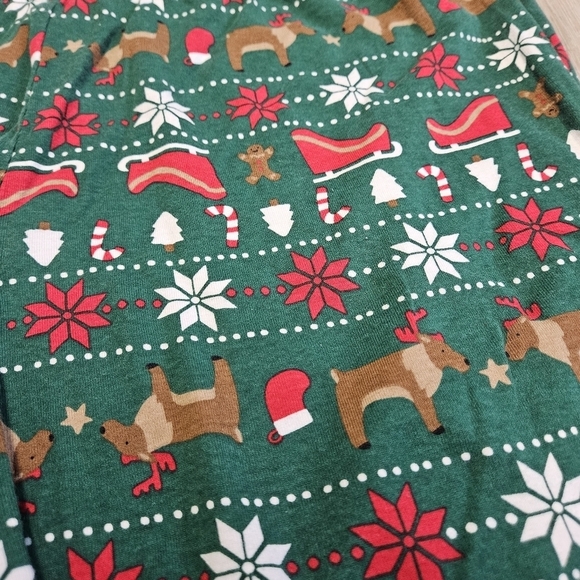 Carter's Family Holiday Matching Pajamas Fair Isle Green Men's XXL - Picture 5 of 6